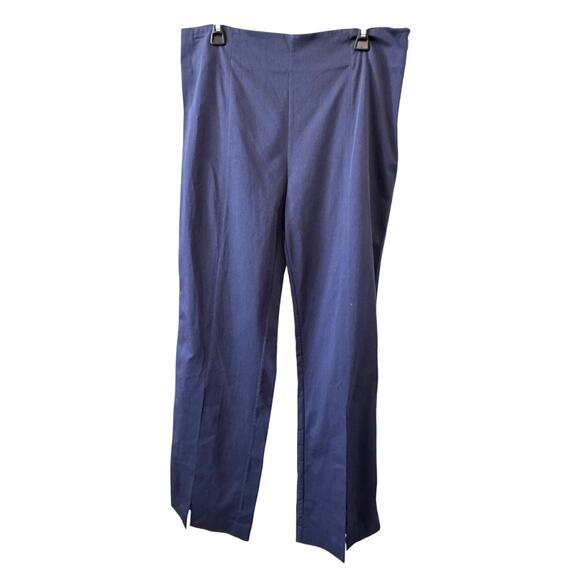 JONATHAN SIMKHAI Women's Midnight Chase Front Slit Cotton-Blend Pants Size 14 - Picture 3 of 8